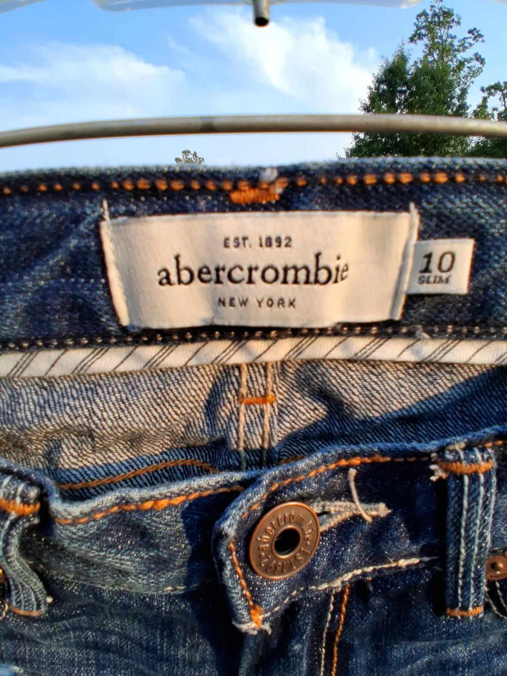 Abercrombie & Fitch Distressed Dark Blue Kids' Boyfriend Jeans